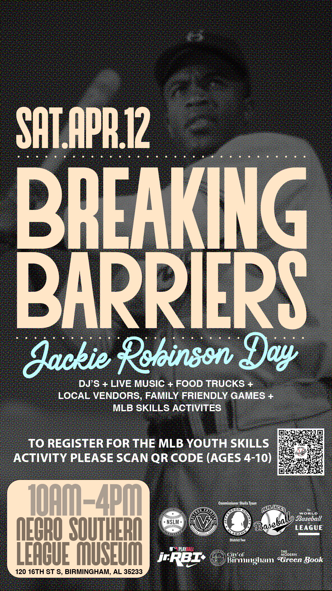 Jackie Robinson Day at NSLM April 12 from 10-4pm